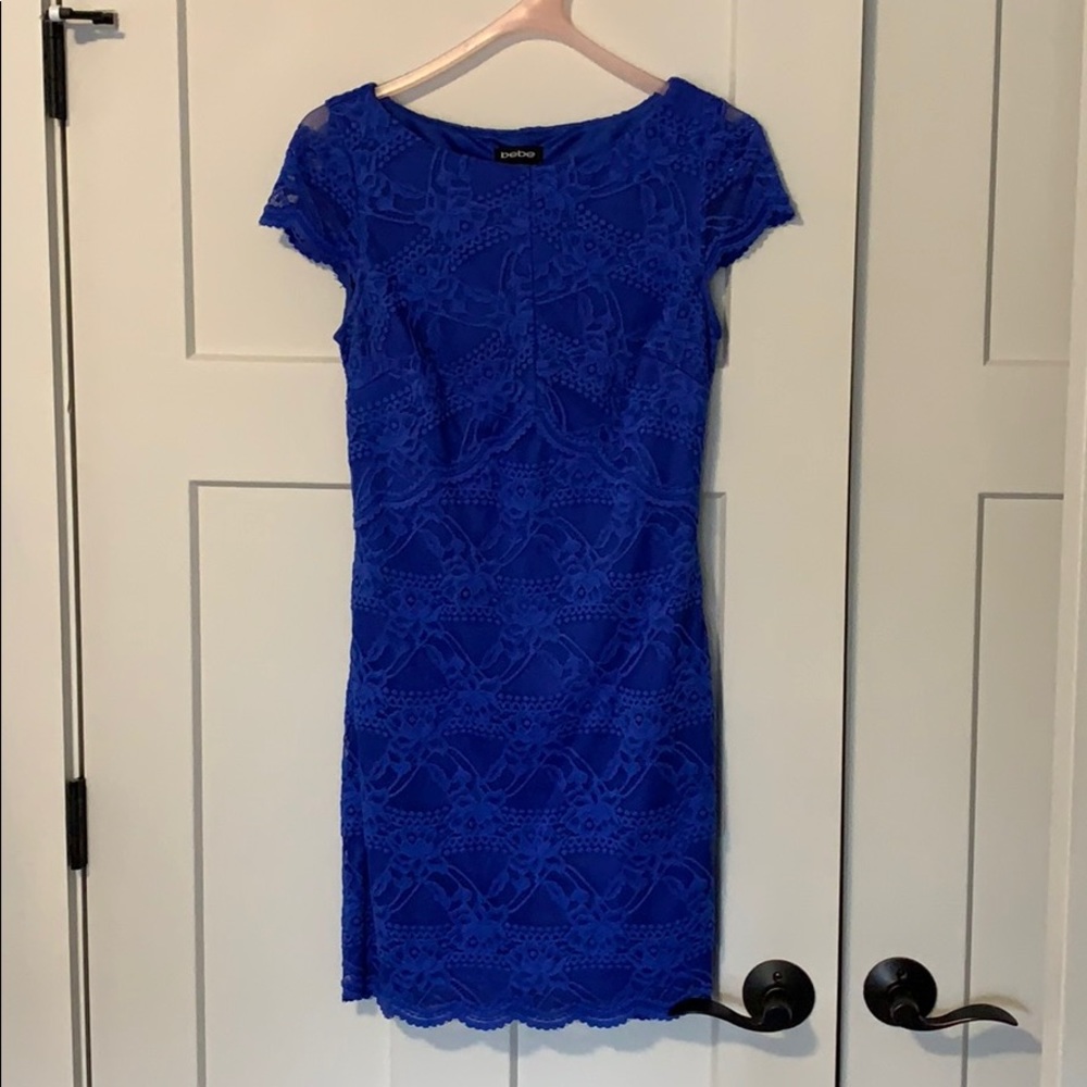 Bebe - Cobalt Blue Bodycon Dress- M